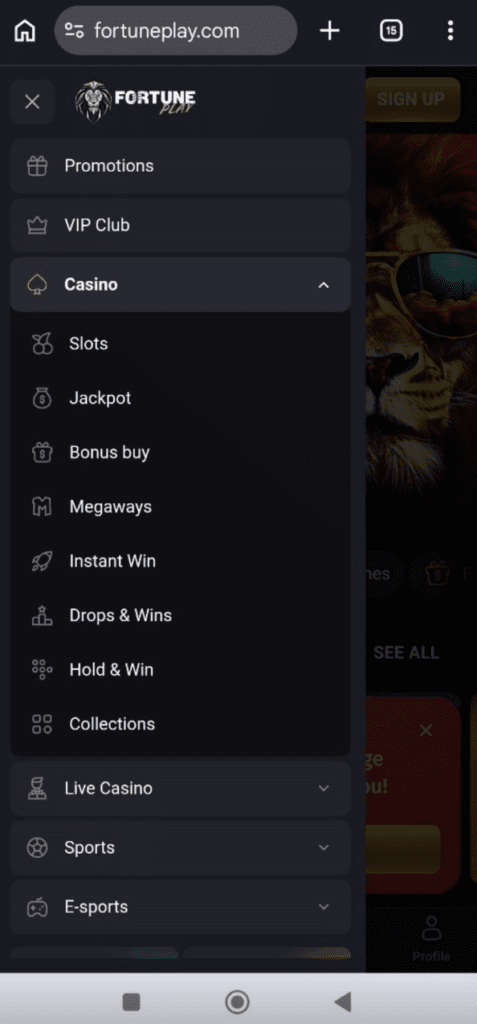 Fortune Play Casino โ Game Selection