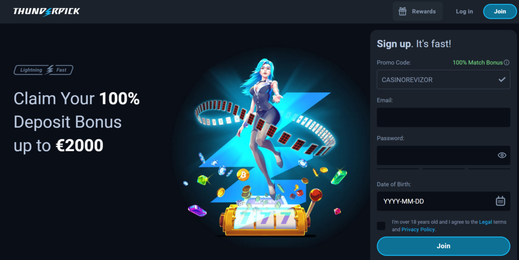 thunderpick.io casinorevizor