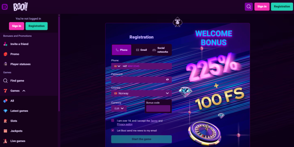 Booi Casino bonus