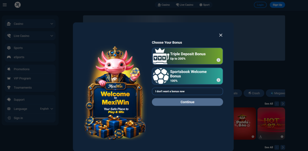 Mexiwin casino bonus