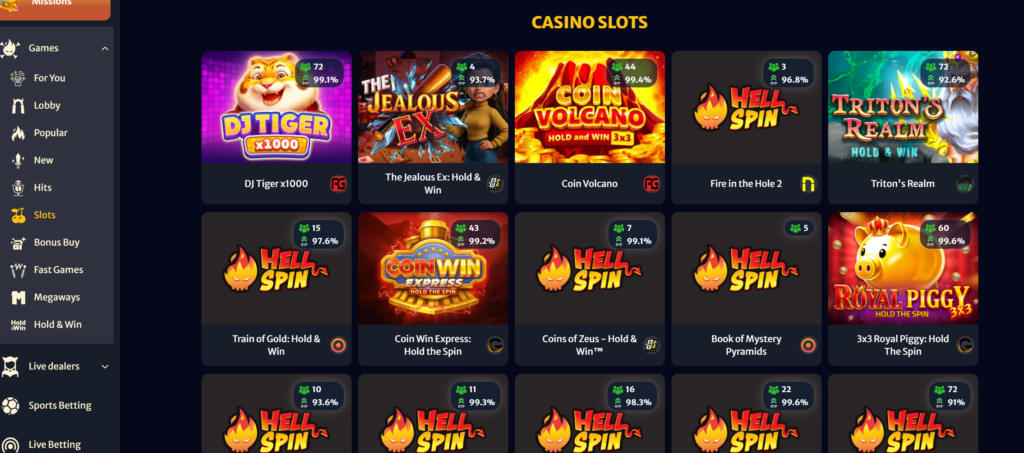 HellSpin Casino slots