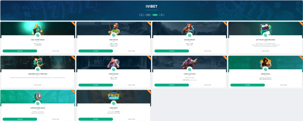 Welcome Bonus IVIBET Casino