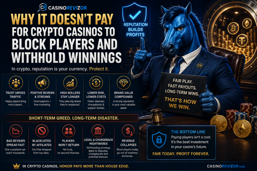Why It Doesn't Pay for Crypto Casinos to Block Players