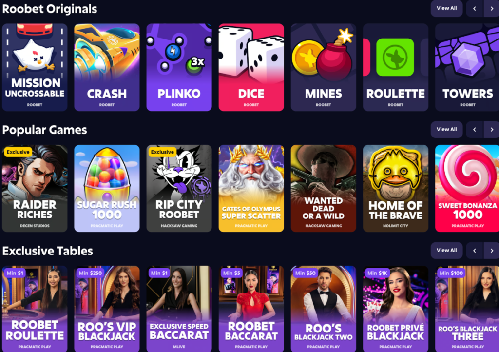 Roobet games